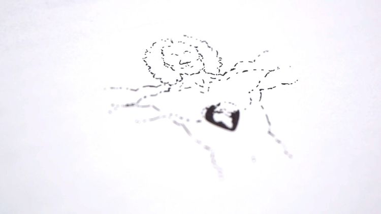 Silhouet of Da Vinci's Vetruvius man, with inside his chest the Earth shaped as a heart