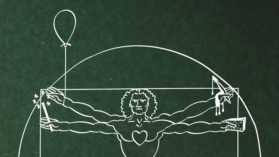 Leonardo's Vetruvius Man, bound by creative capabilities
