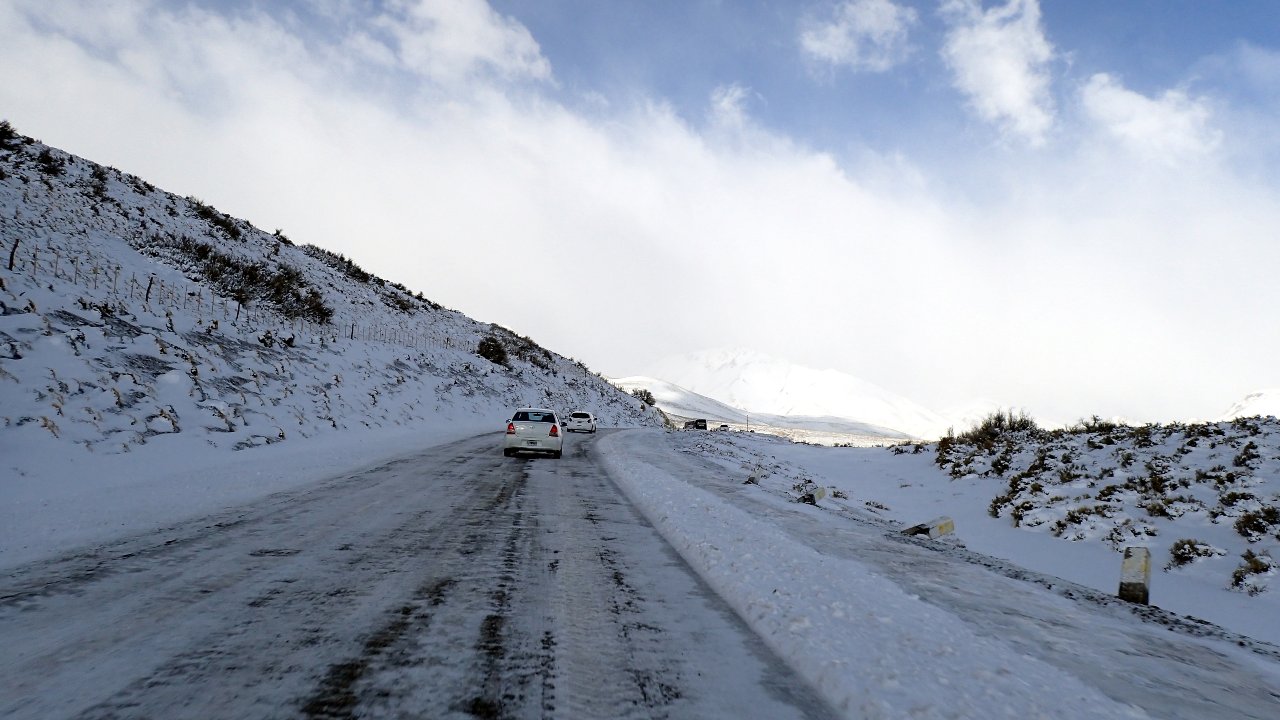 La route pour aller à Las Leñas