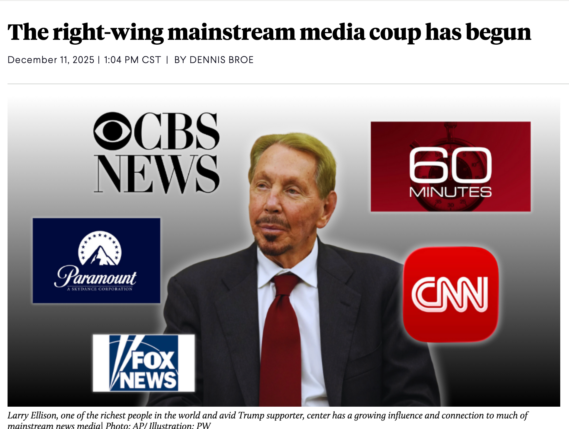 Media Consolidation & Controlling the Narrative
