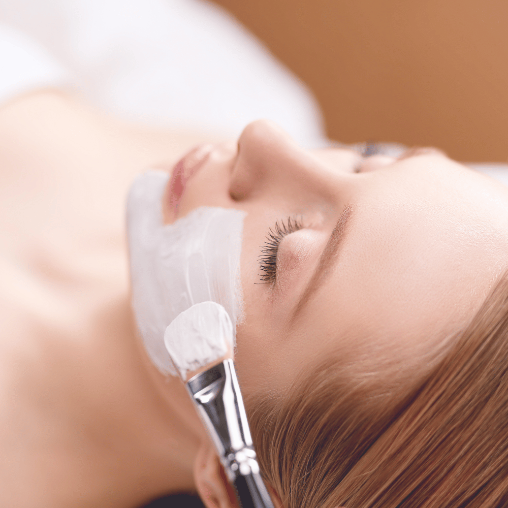 person having a chemical peel performed