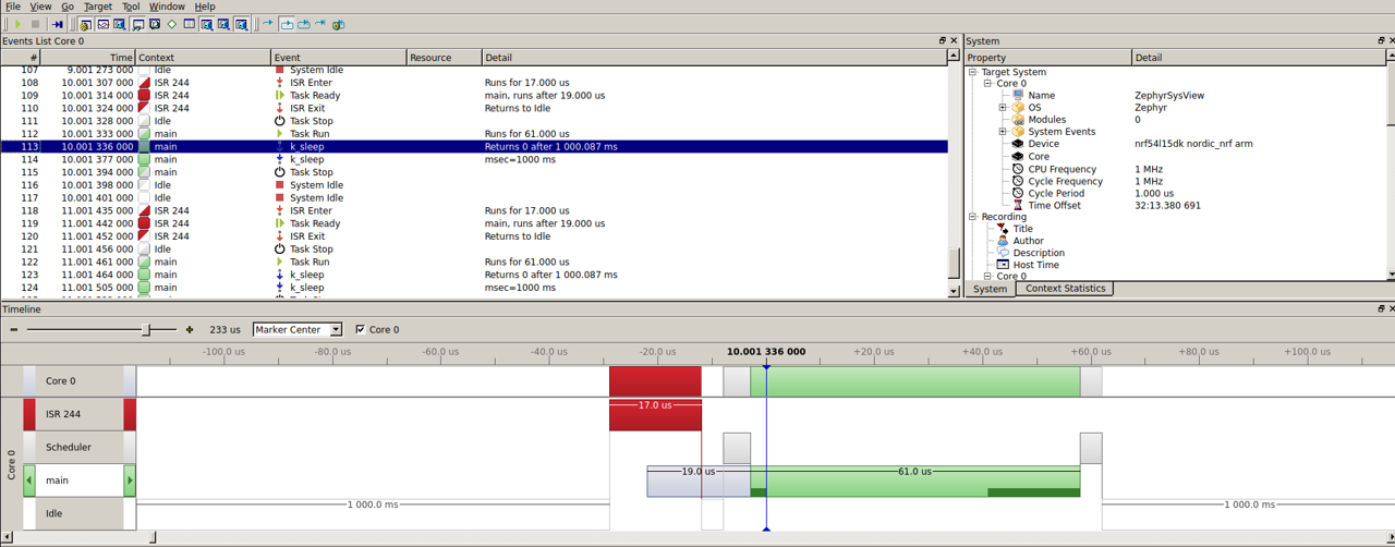 05: Using RTT and Systemview with Zephyr