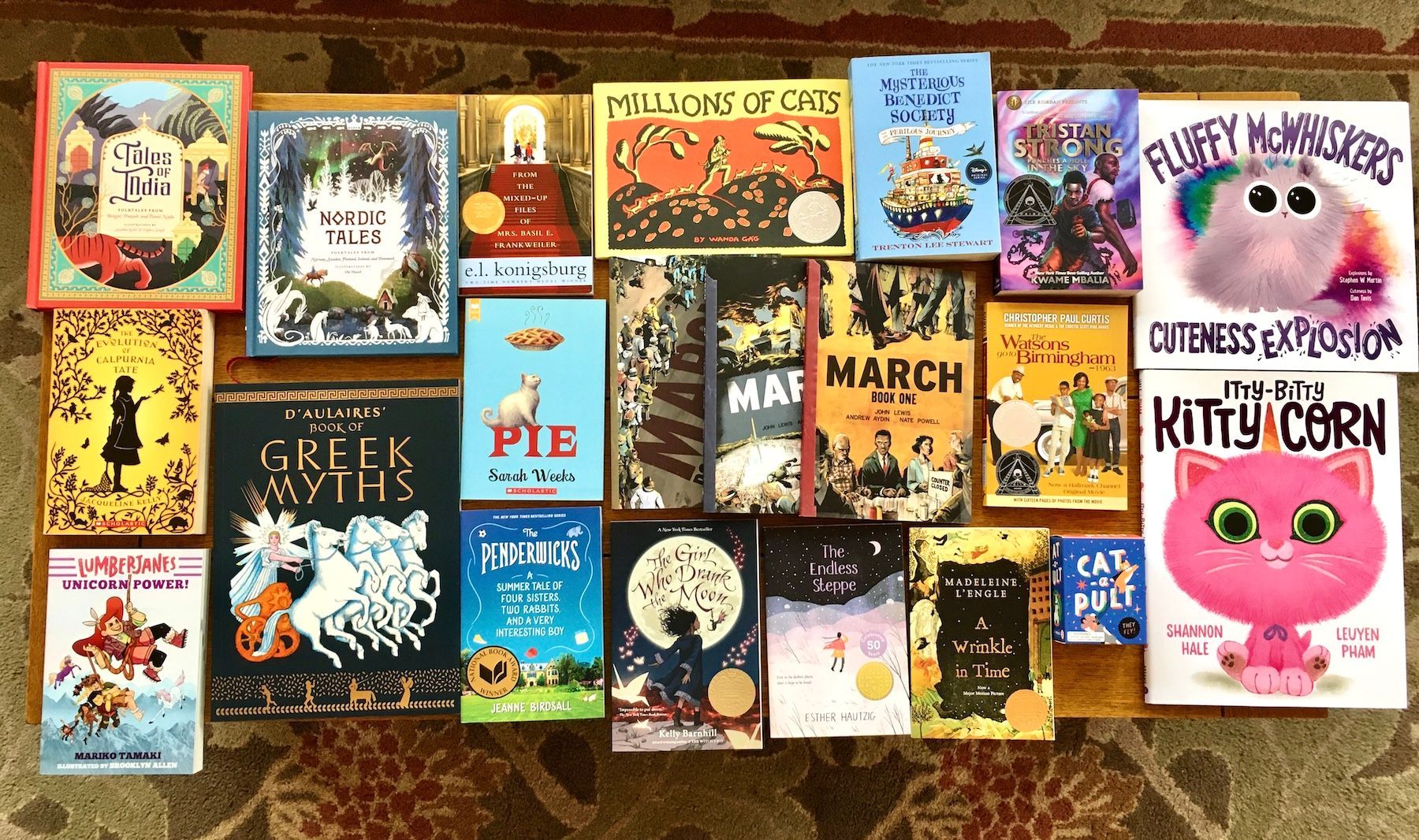 An assortment of new books