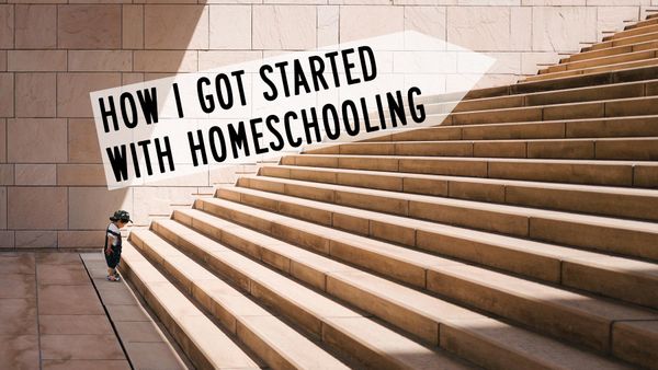 Small child at the bottom of a daunting set of stairs