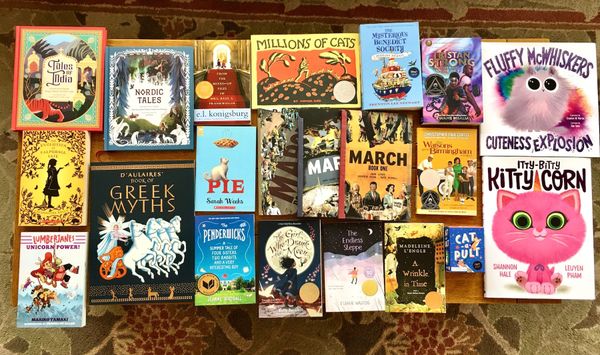 An assortment of new books