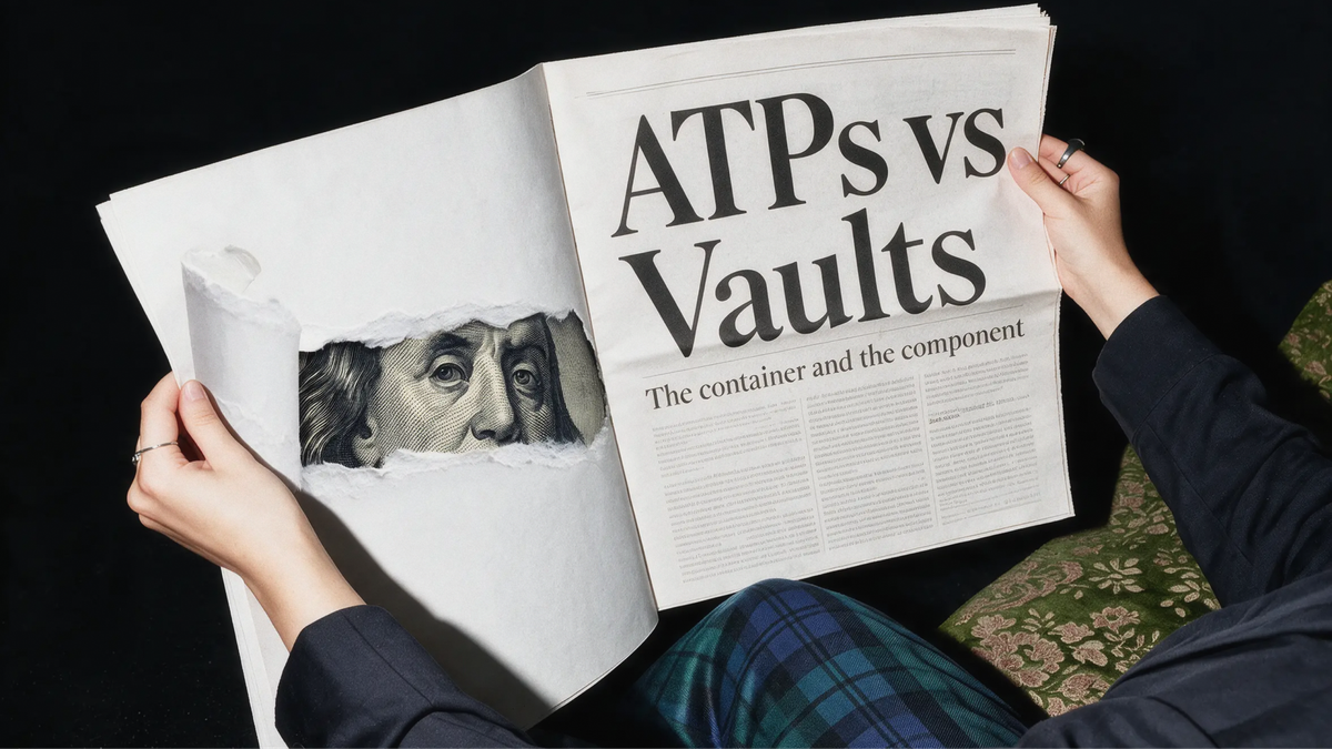 A Vault Runs a Strategy. An ATP Owns the Portfolio.