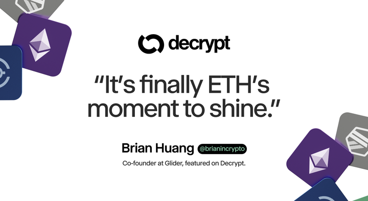 Glider in Decrypt: Ethereum hits all-time high after 4 years