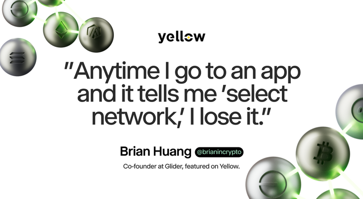 Glider in Yellow: Crypto’s Next Breakthrough Is The Death of Chains, Says Glider CEO