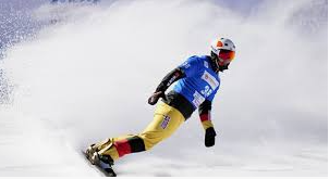 A snowboarder going down a slope
Description automatically generated with medium confidence