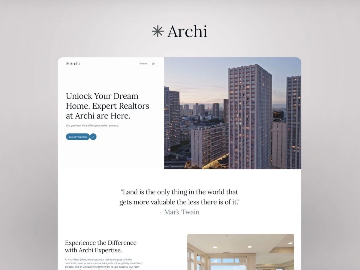 Archi — Real Estate Template