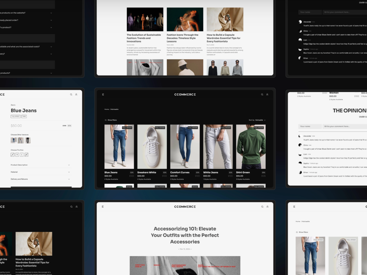 Cometica — Ecommerce Template