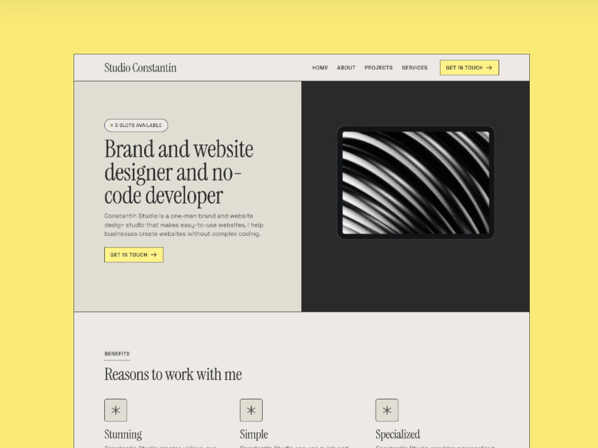Constantin — Portfolio Template