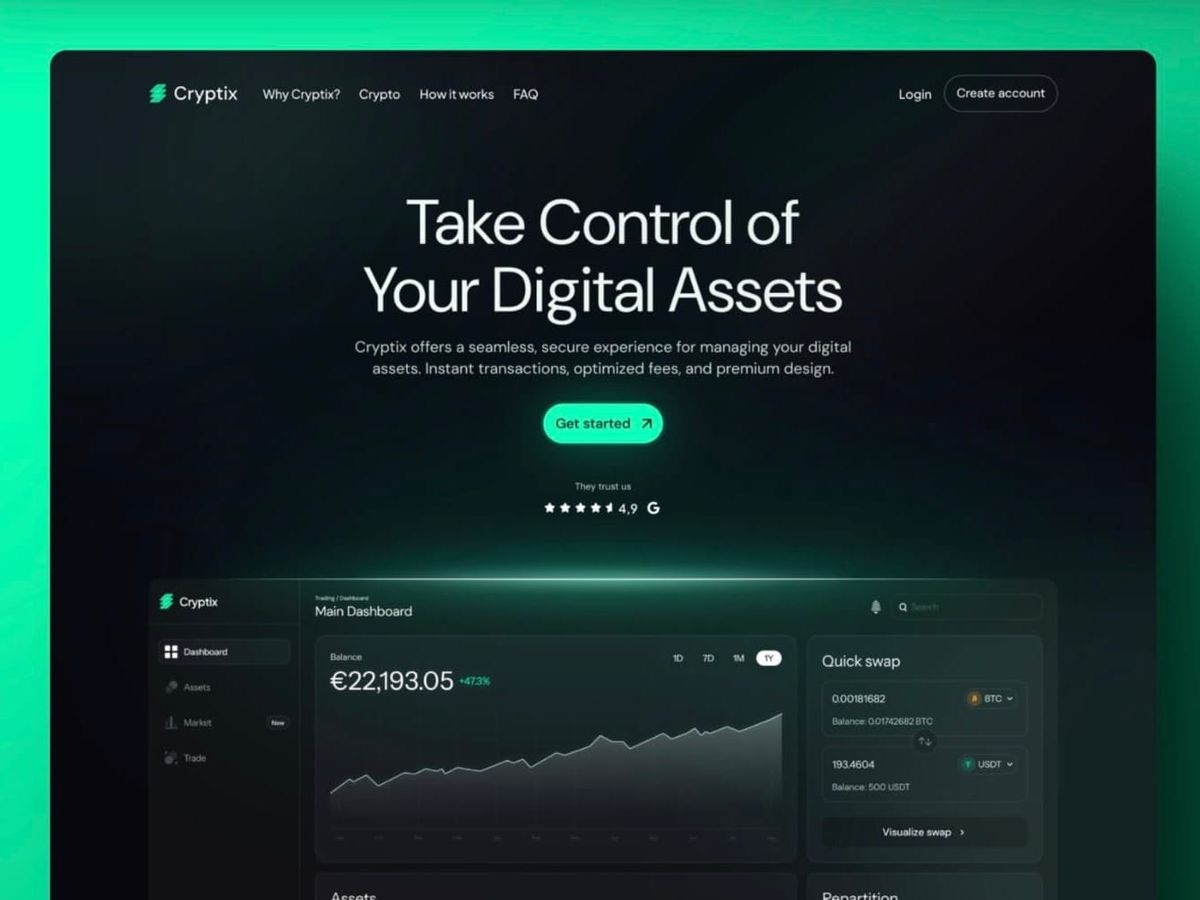 Cryptix — Crypto SaaS Template