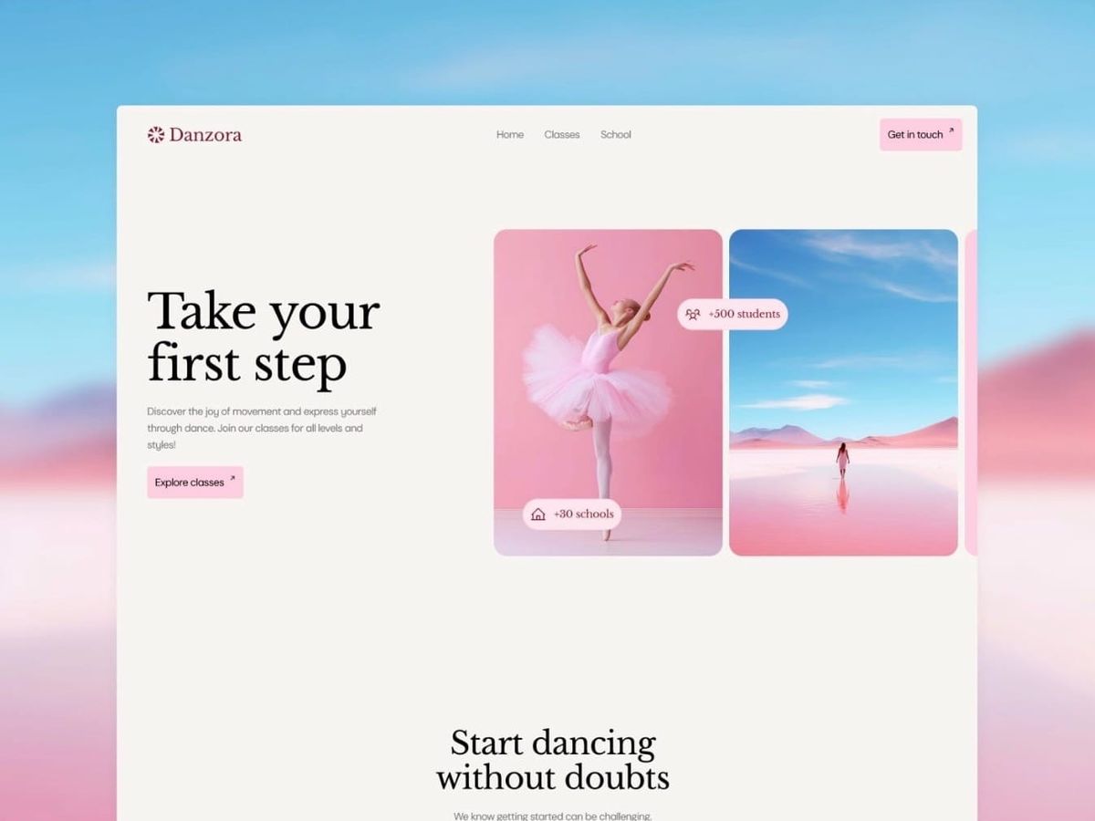 Danzora — Dance School Template