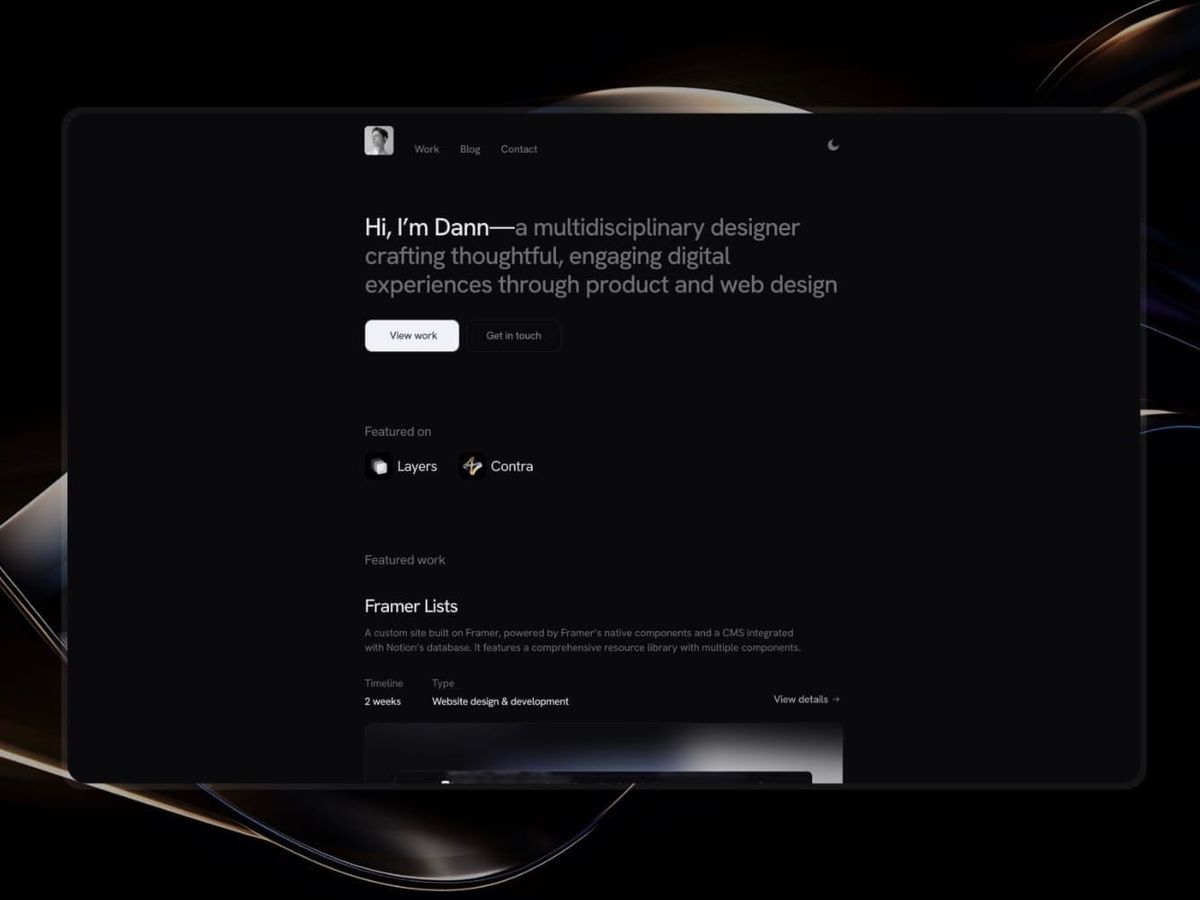 Ethereal — Sleek, Modern Portfolio Template