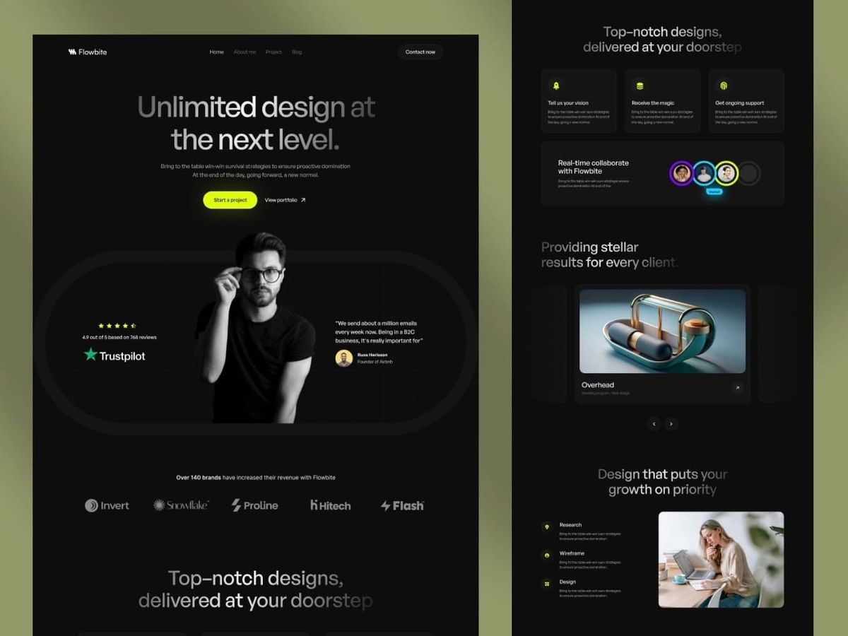 Flowbite — Portfolio Template for Creatives