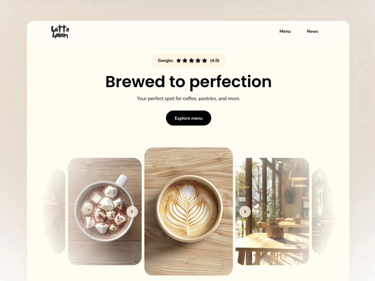 Latte — Restaurant & Cafe Menu Template