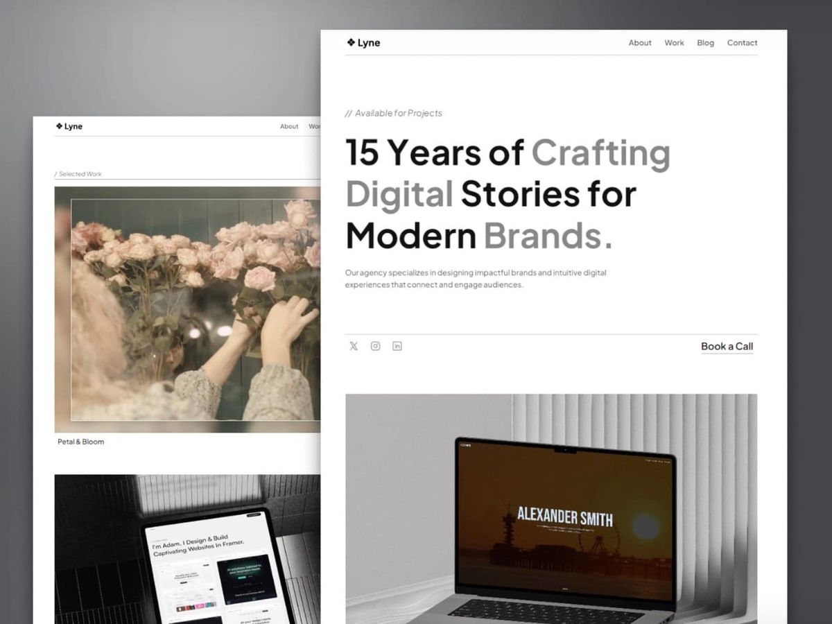 Lyne — Minimal Portfolio Template