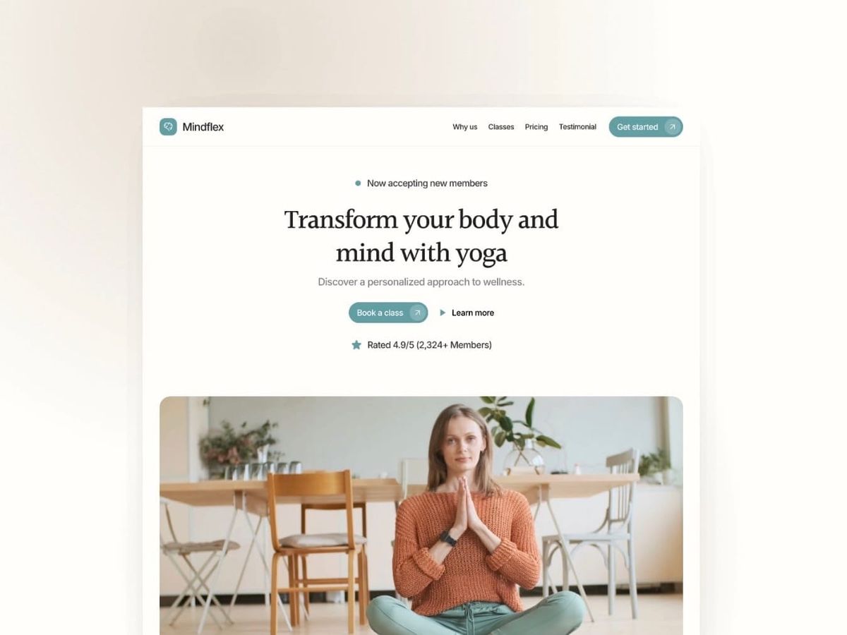 Mindflex — Yoga Landing Template