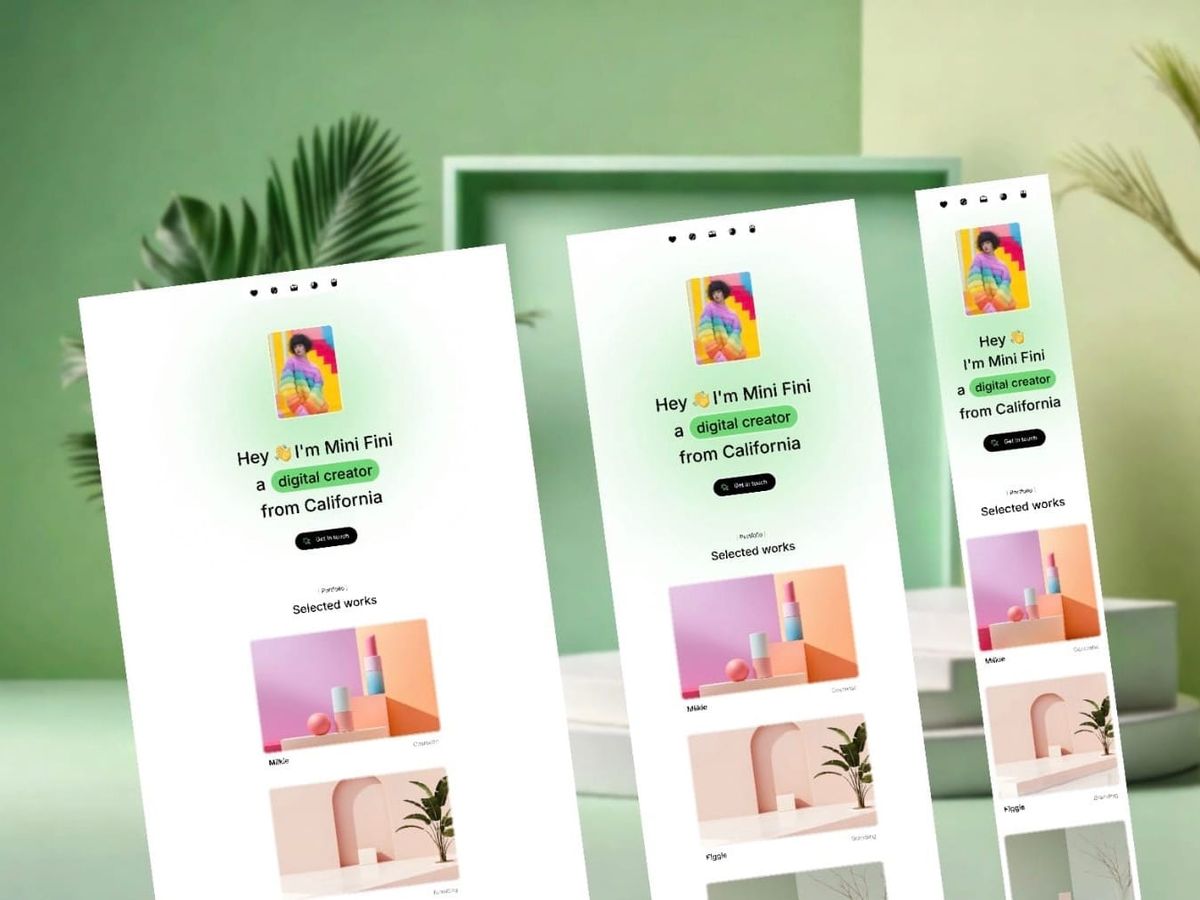 Mini fini — Mini Portfolio Framer Template