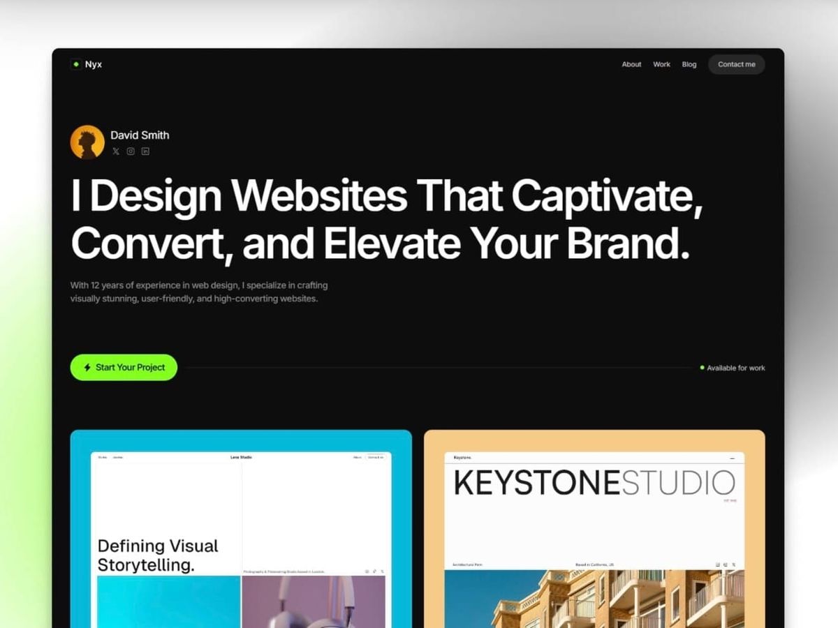 Nyx — Portfolio & Agency Template