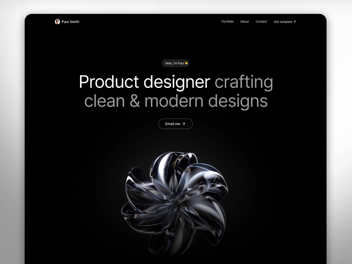 Proxio — Dark Portfolio Template