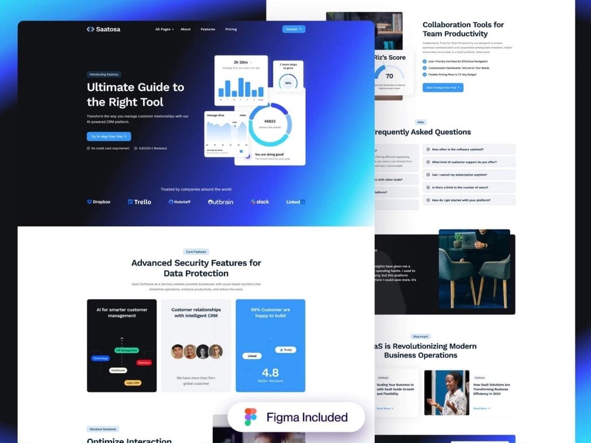 Saatosa — AI SaaS & Startup Framer Template