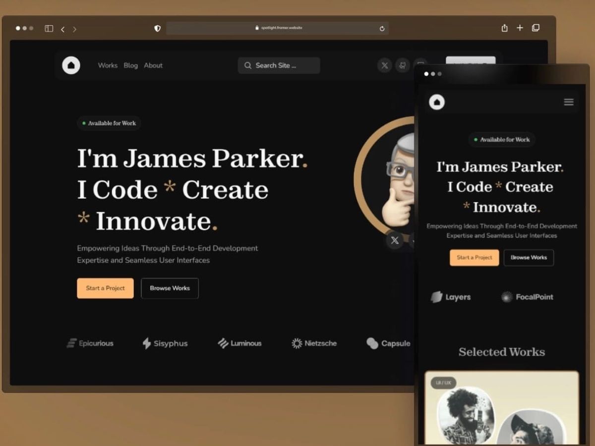 Spotlight — Portfolio Template