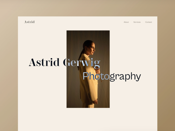 Astrid — Photography Portfolio Template