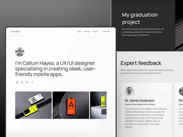 CallumHayes — Simplistic Designer Portfolio