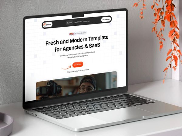 Clever — Free Orange Saas Landing Page