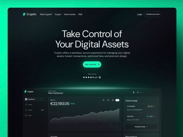 Cryptix — Crypto SaaS Template