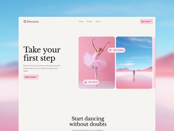 Danzora — Dance School Template