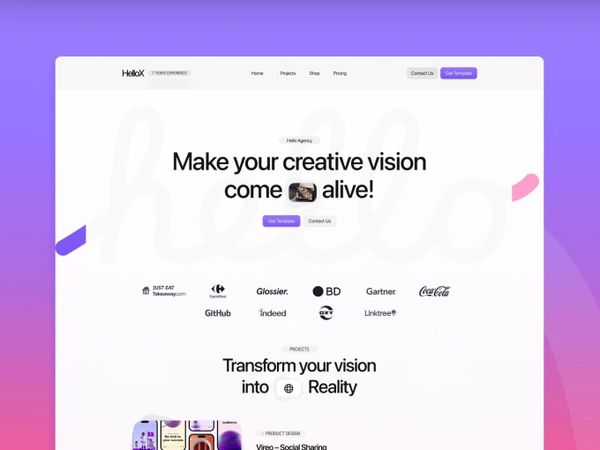 HelloX — Free Framer Design Agency Template
