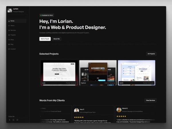 Kuro — Personal Portfolio Template