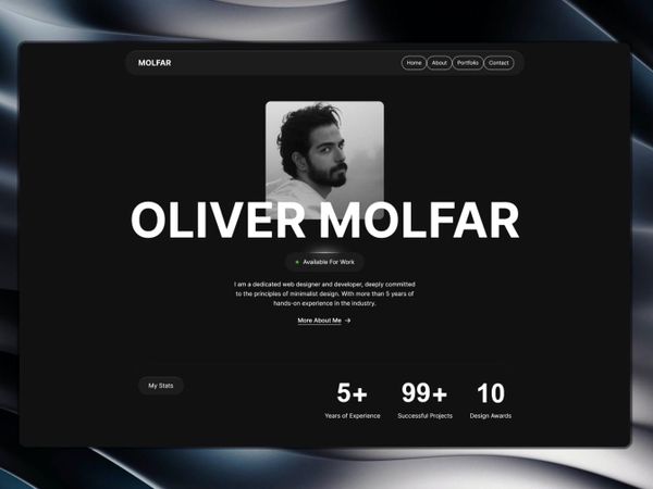 MOLFAR — Dark Portfolio Template