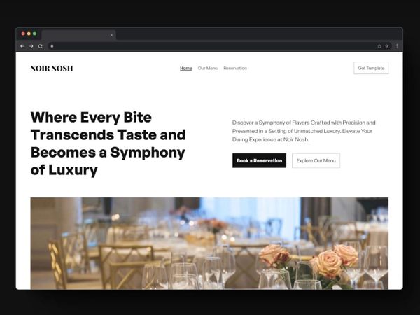 NoirNosh — Simple Restaurant Template