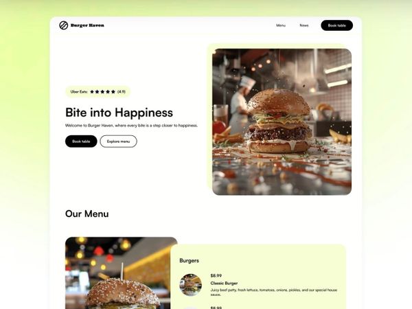 Patty — Restaurant Menu Template