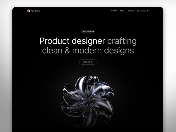 Proxio — Dark Portfolio Template
