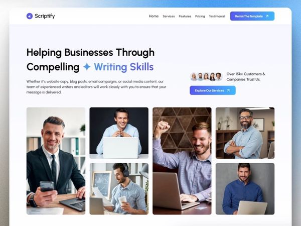 Scriptify — Writing Services Template