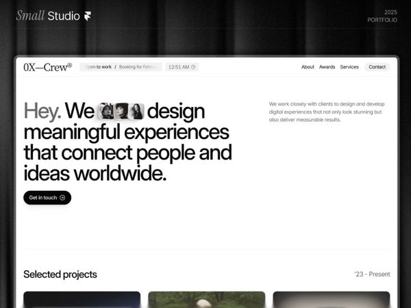 Small Studio — Minimal Portfolio Template