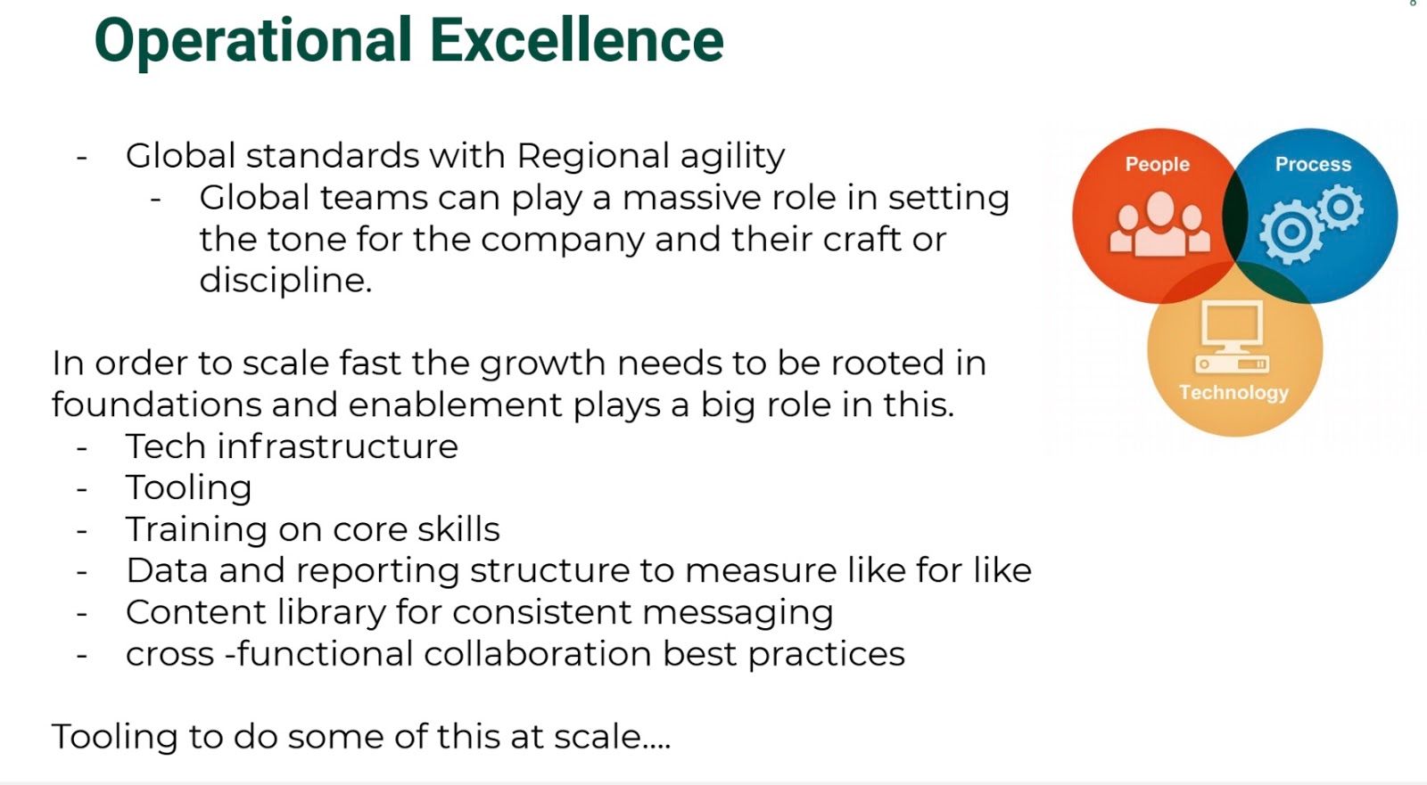 Shopify - operational excellence