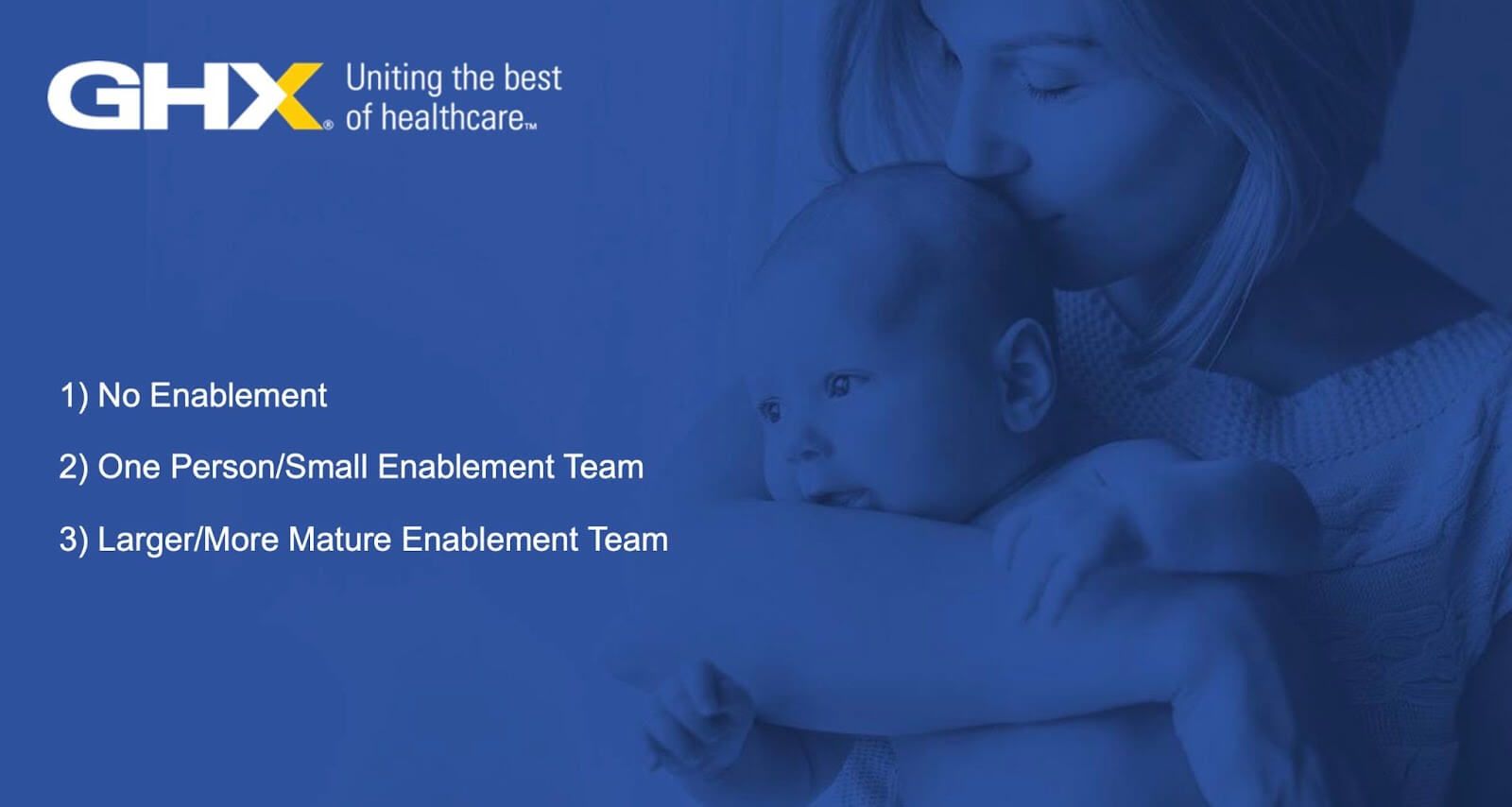 revenue enablement at GHX - the three tiers