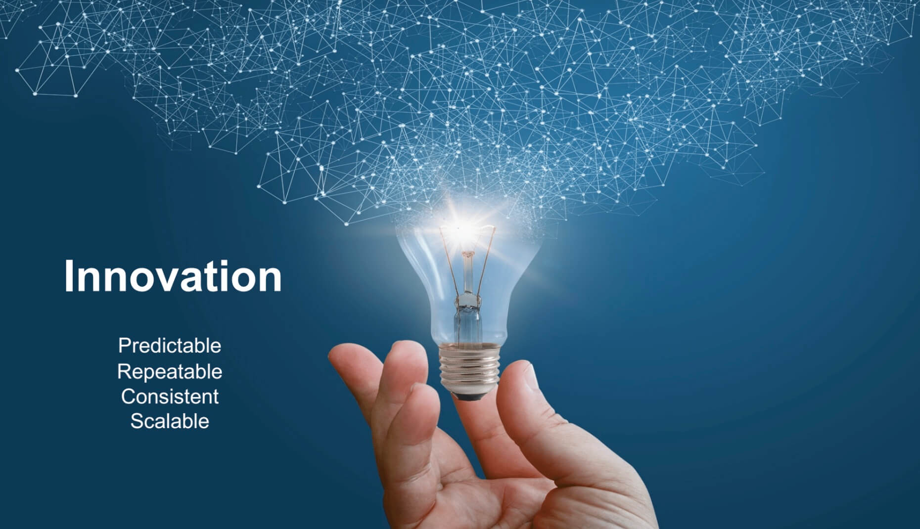 Innovation: predictable, repeatable, consistent, scalable