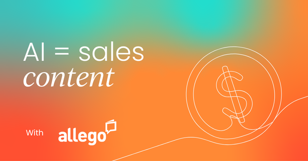 Half of the content marketing  made with AI is sales collateral [Infographic]