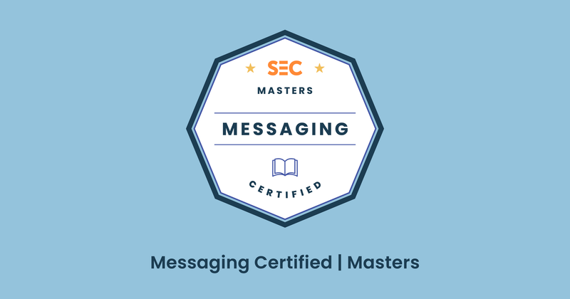 Get Messaging Certified  with SEC!