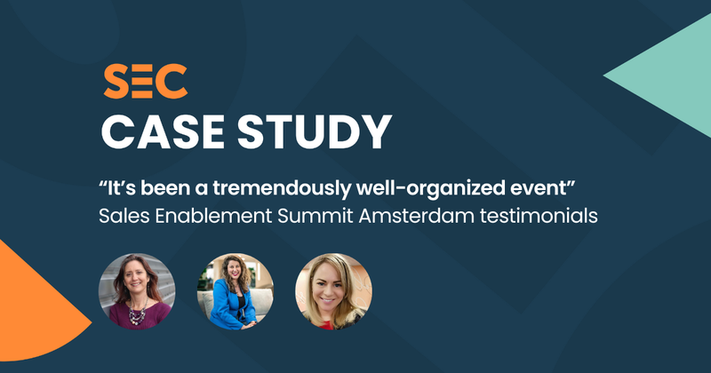 “It’s been a tremendously well-organized event so kudos to the team”: Sales Enablement Summit Amsterdam - attendee testimonials