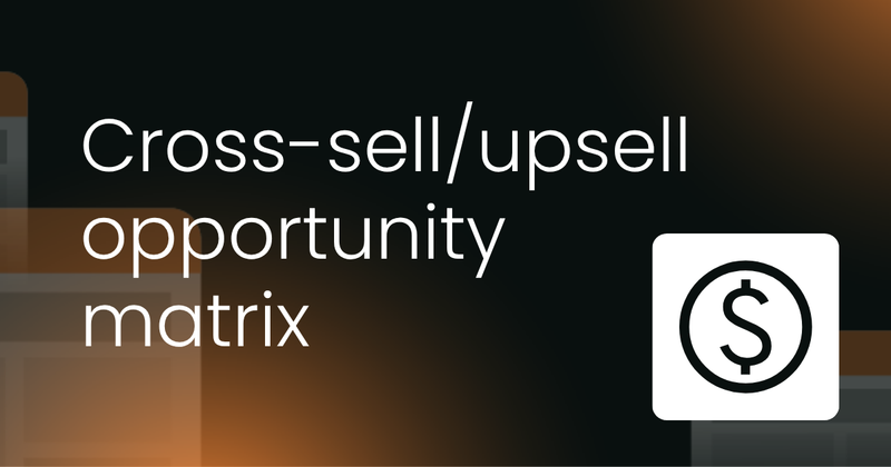 Cross-sell/upsell opportunity matrix