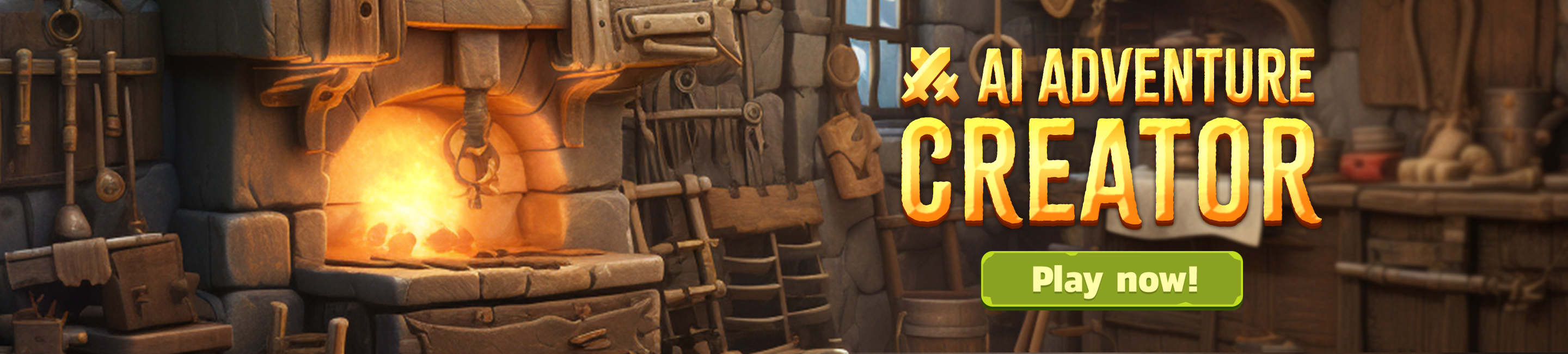 Kongregate's AI Adventure Creator with Spellstone art