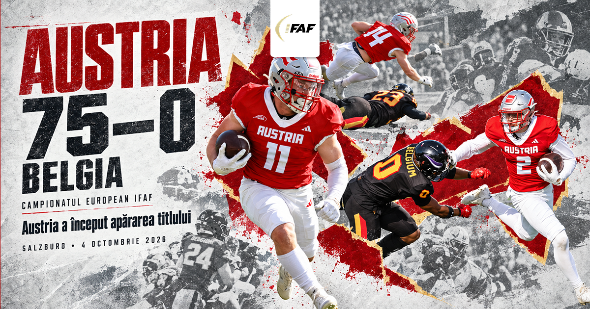 Austria a început apărarea titlului cu 75-0 în fața Belgiei